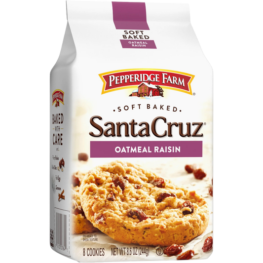 Pepperidge Farm Santa Cruz Soft Baked Oatmeal Raisin Cookies, 8.6oz