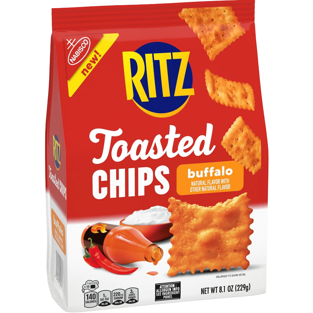 RITZ Toasted Chips Buffalo Crackers, 8.1 oz