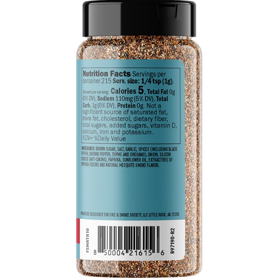 Fire & Smoke Society Mayor of Rubtown Barbecue Seasoning Rub, 7.6 oz
