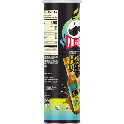 Pringles Hot Ones Verde Potato Crisps Chips, 5.5oz