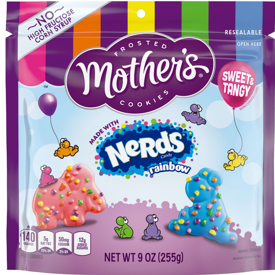 Mother’s x NERDS Candy Sweet & Tangy Frosted Cookies, 9 oz