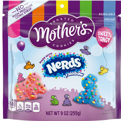 Mother’s x NERDS Candy Sweet & Tangy Frosted Cookies, 9 oz