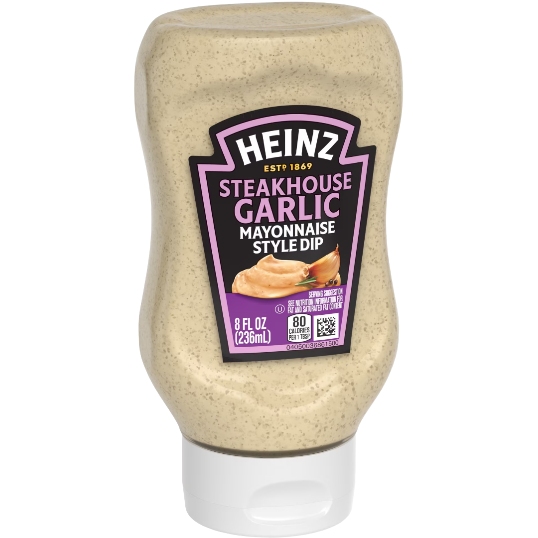 Heinz Steakhouse Garlic Mayonnaise Style Dip Sauce, 8 fl oz