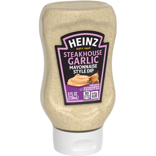 Heinz Steakhouse Garlic Mayonnaise Style Dip Sauce, 8 fl oz