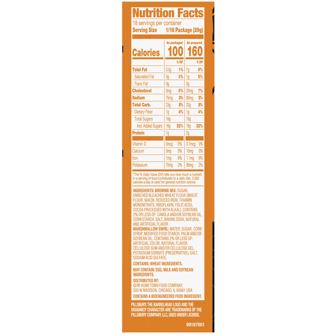 Pillsbury Funfetti Spiderweb Swirl Fudge Brownie Mix, 18.4 oz