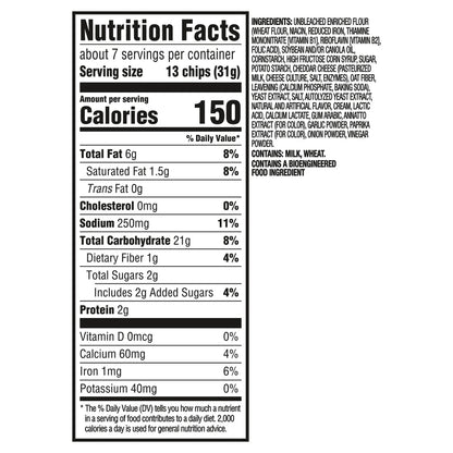 RITZ Toasted Chips Cheddar Crackers, 8.1oz