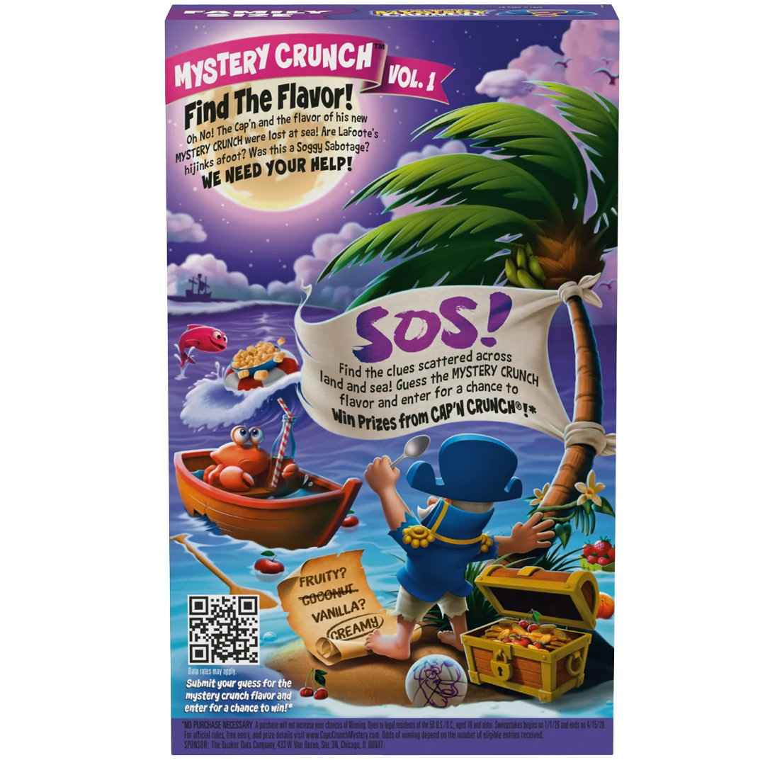 Cap'n Crunch Mystery Crunch Cereal Family Size, 22.1 oz