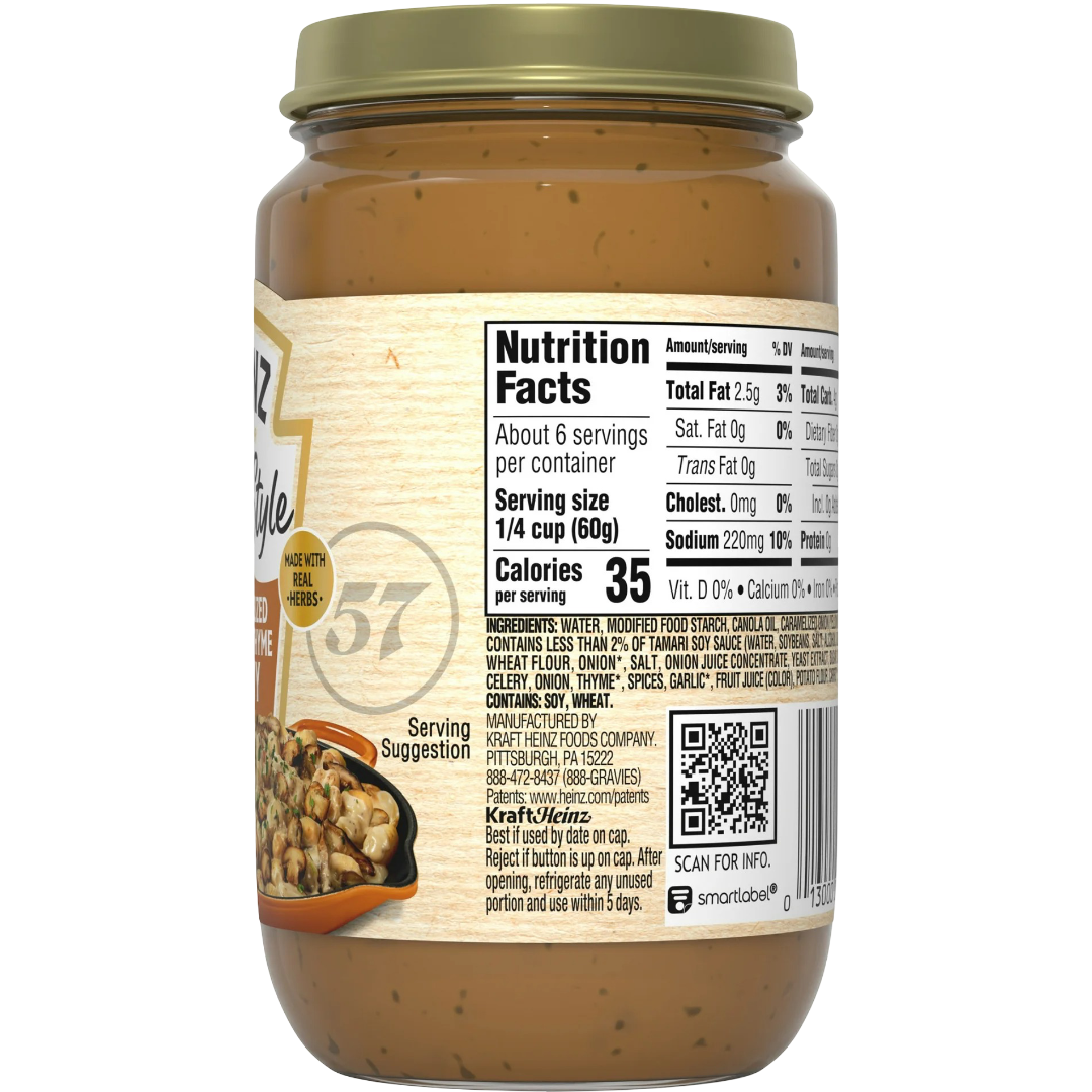 Heinz HomeStyle Caramelized Onion & Thyme Gravy, 12oz