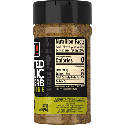 Weber Roasted Garlic & Herb Seasoning, 5.5oz