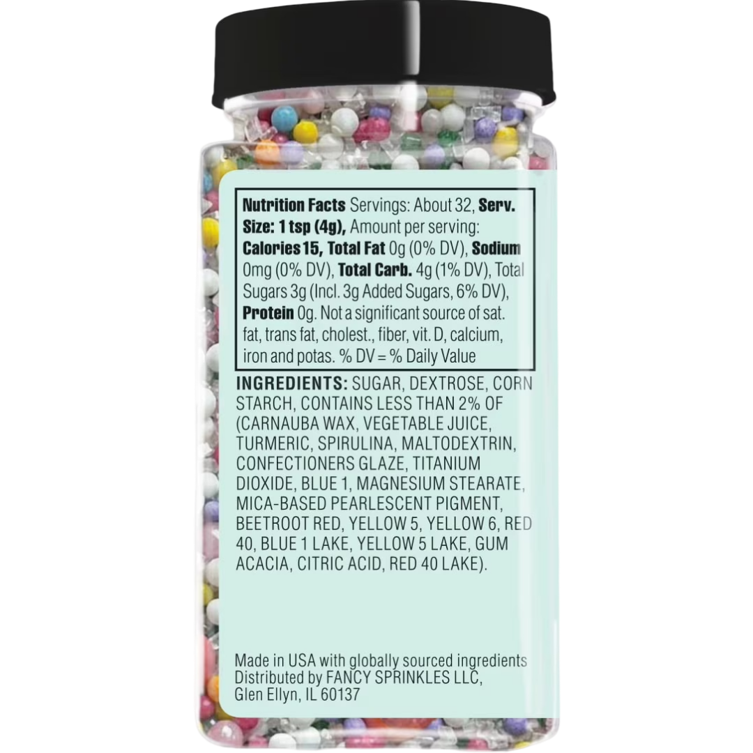 Fancy Sprinkles Rainbow Royale Dessert Sprinkles, 4.5 oz
