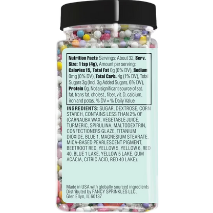 Fancy Sprinkles Rainbow Royale Dessert Sprinkles, 4.5 oz