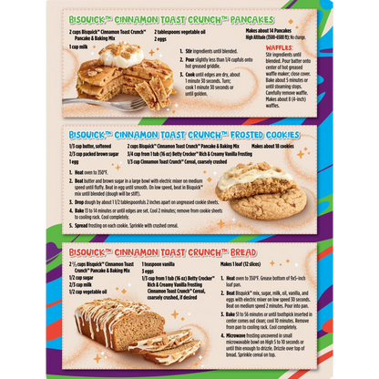 Betty Crocker Bisquick Pancake & Baking Mix, Cinnamon Toast Crunch, 20 oz