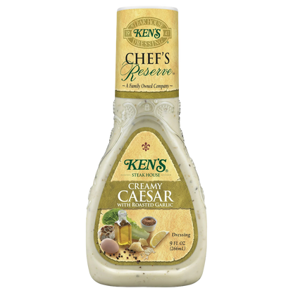 Ken's Steak House Chef's Reserve Creamy Caesar with Roasted Garlic Dressing, 9 fl oz