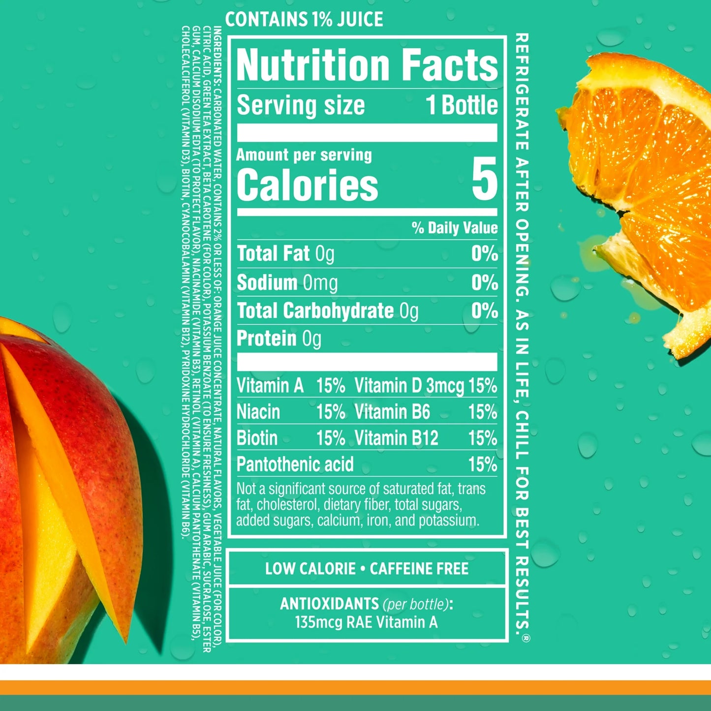 Sparkling Ice Naturally Flavored Sparkling Water, Orange Mango 17 fl oz