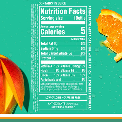 Sparkling Ice Naturally Flavored Sparkling Water, Orange Mango 17 fl oz