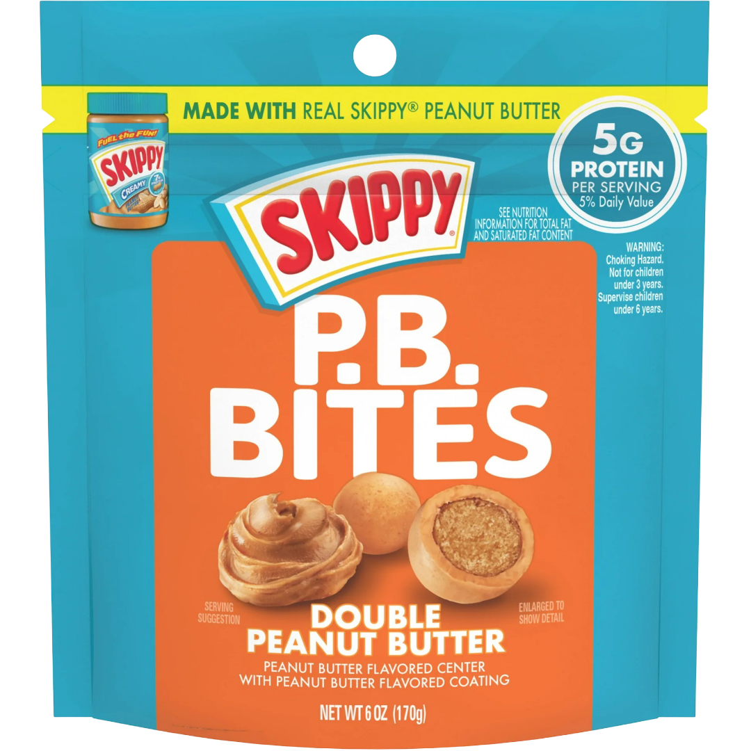 Skippy PB Bites Double Peanut Butter Snack, 6oz