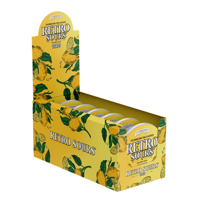 Retro Sours Citrus - Full Display Box Of 8 2.12oz Tins - New & Sealed