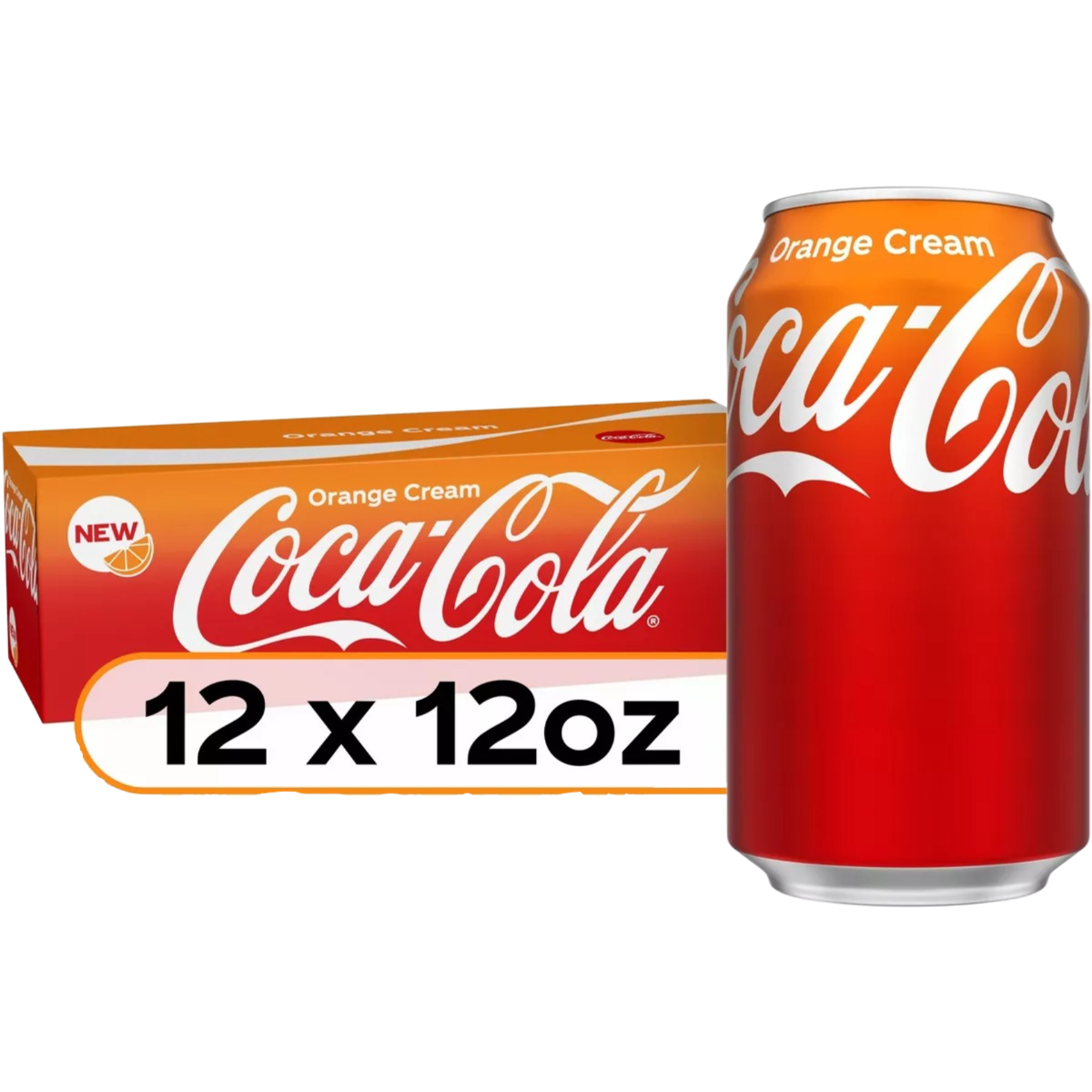 Coca Cola Orange Cream Soda Pop 12 Pack of 12 fl oz Cans Coke