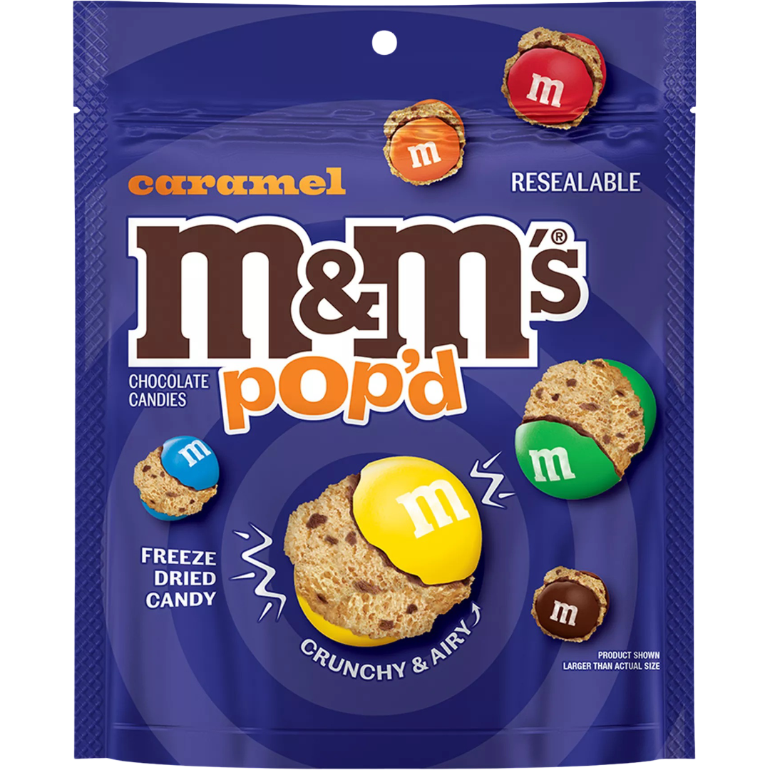 M&M's Pop'd Caramel Chocolate Crunchy Freeze Dried Candy, 5.5 oz
