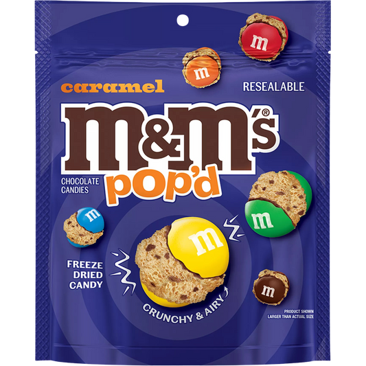M&M's Pop'd Caramel Chocolate Crunchy Freeze Dried Candy, 5.5 oz