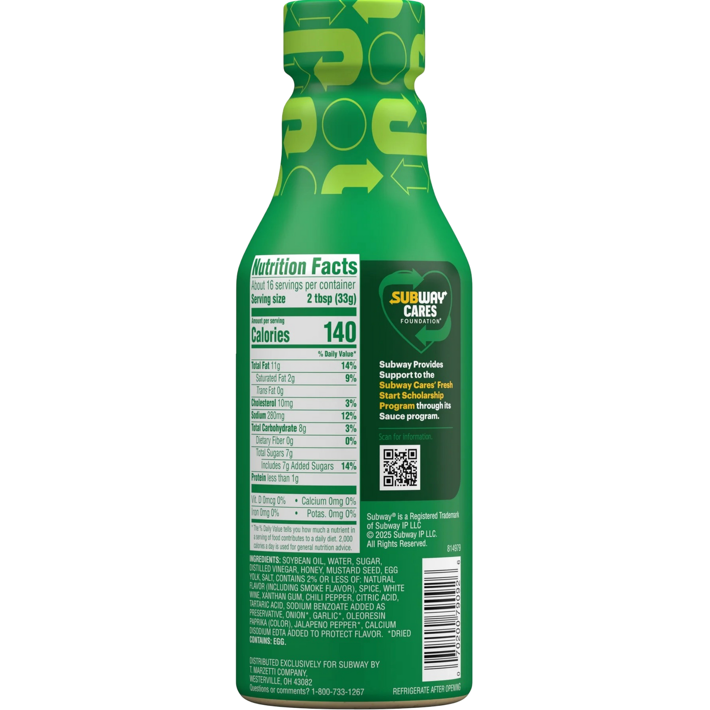 Subway Honey Mustard Sauce, 16 oz