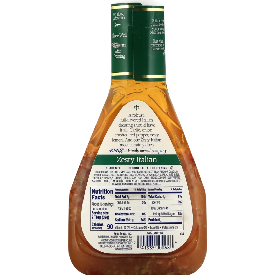 Ken's Steak House Zesty Italian Dressing & Marinade, 16 fl oz