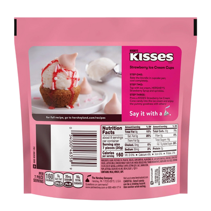 Hershey's Kisses Strawberry Ice Cream Cone Flavored Candy, 8.2 oz