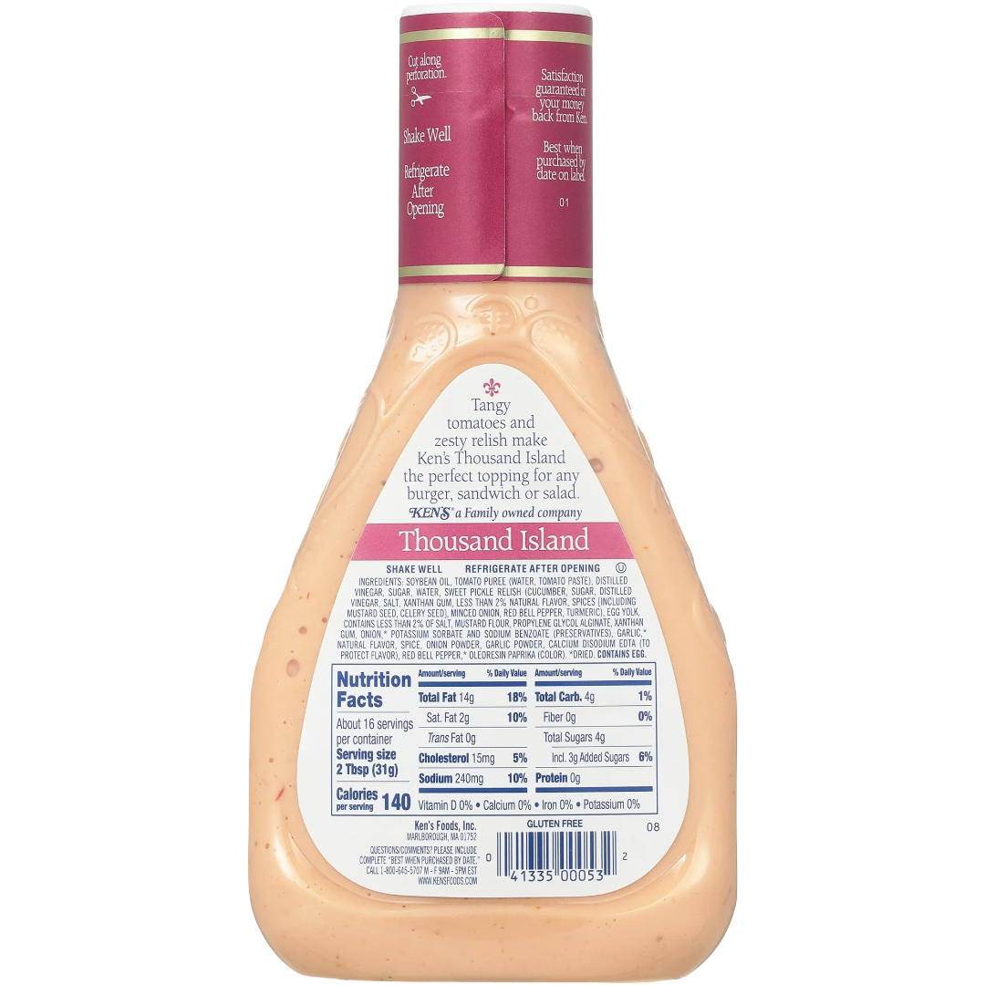 Ken's Steak House Thousand Island Salad Dressing, 16 fl oz
