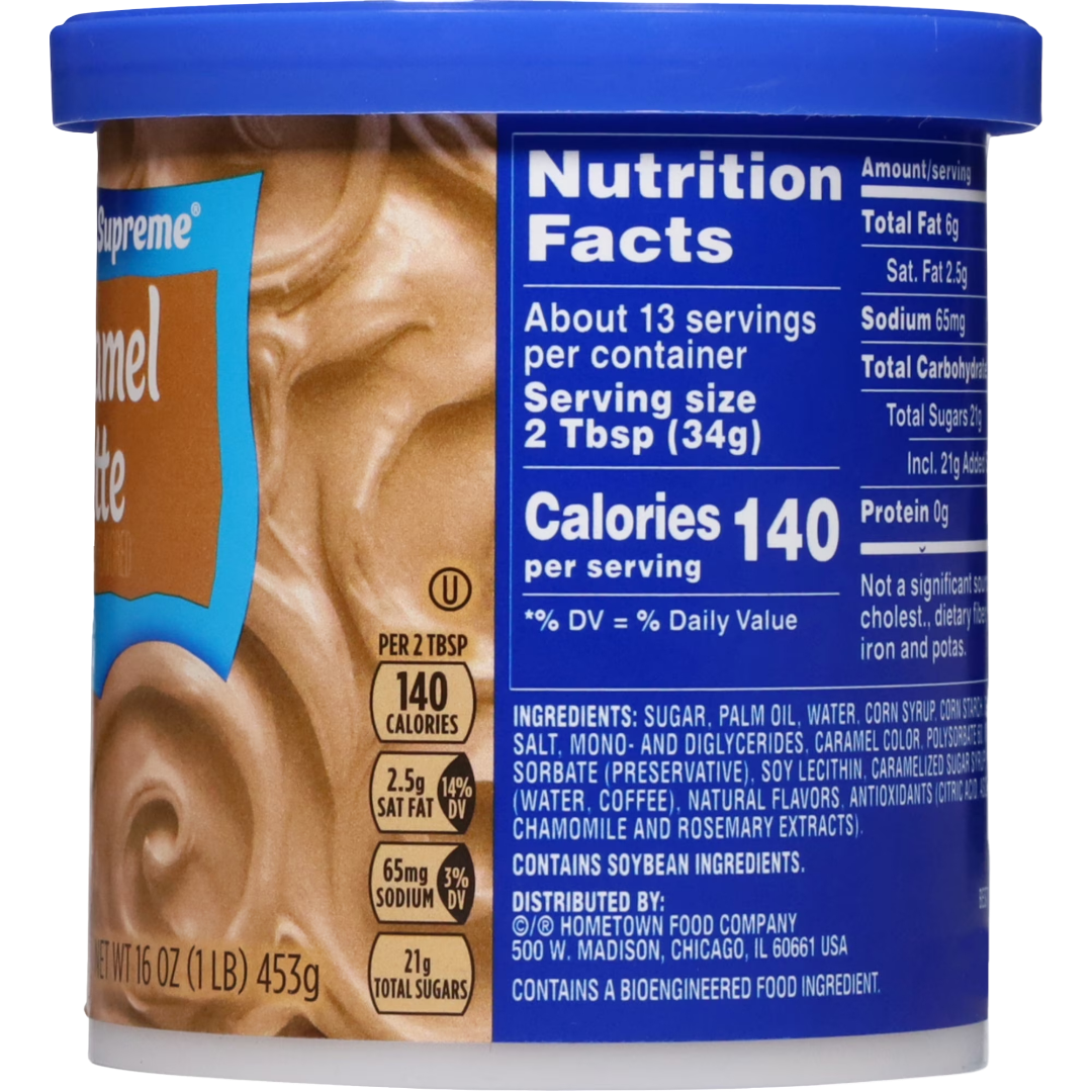 Pillsbury Creamy Supreme Caramel Latte Frosting, 16 oz