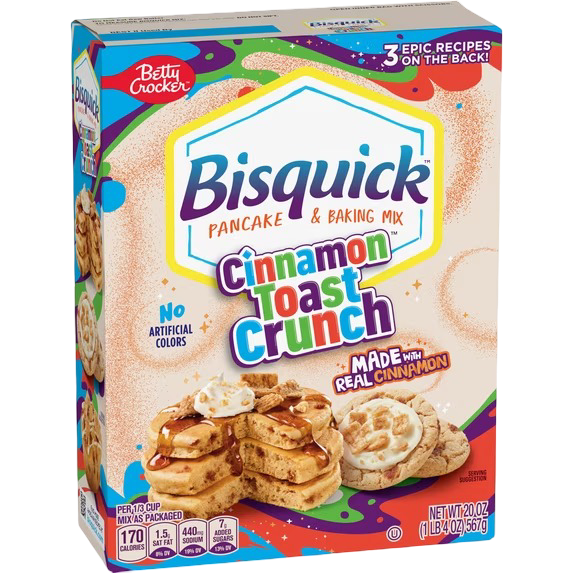 Betty Crocker Bisquick Pancake & Baking Mix, Cinnamon Toast Crunch, 20 oz