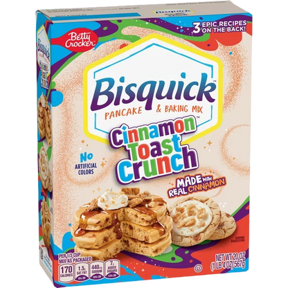 Betty Crocker Bisquick Pancake & Baking Mix, Cinnamon Toast Crunch, 20 oz