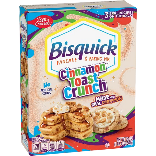 Betty Crocker Bisquick Pancake & Baking Mix, Cinnamon Toast Crunch, 20 oz