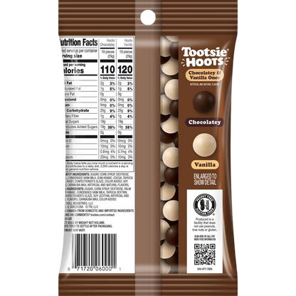 Tootsie Hoots Chocolate & Vanilla Flavored Chewy Candy, 6.5 oz