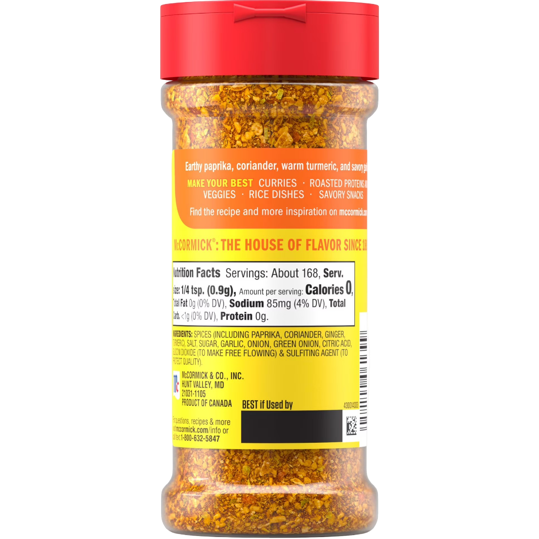 McCormick Indian Style Seasoning, 5.33 oz