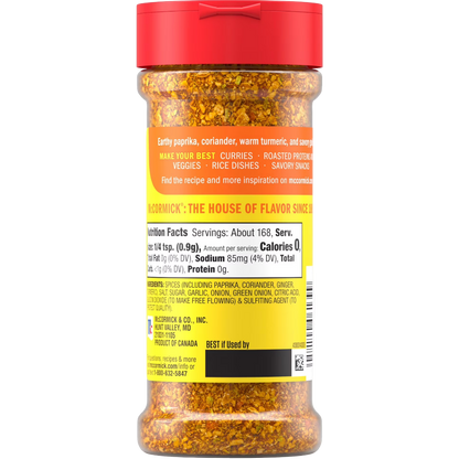 McCormick Indian Style Seasoning, 5.33 oz