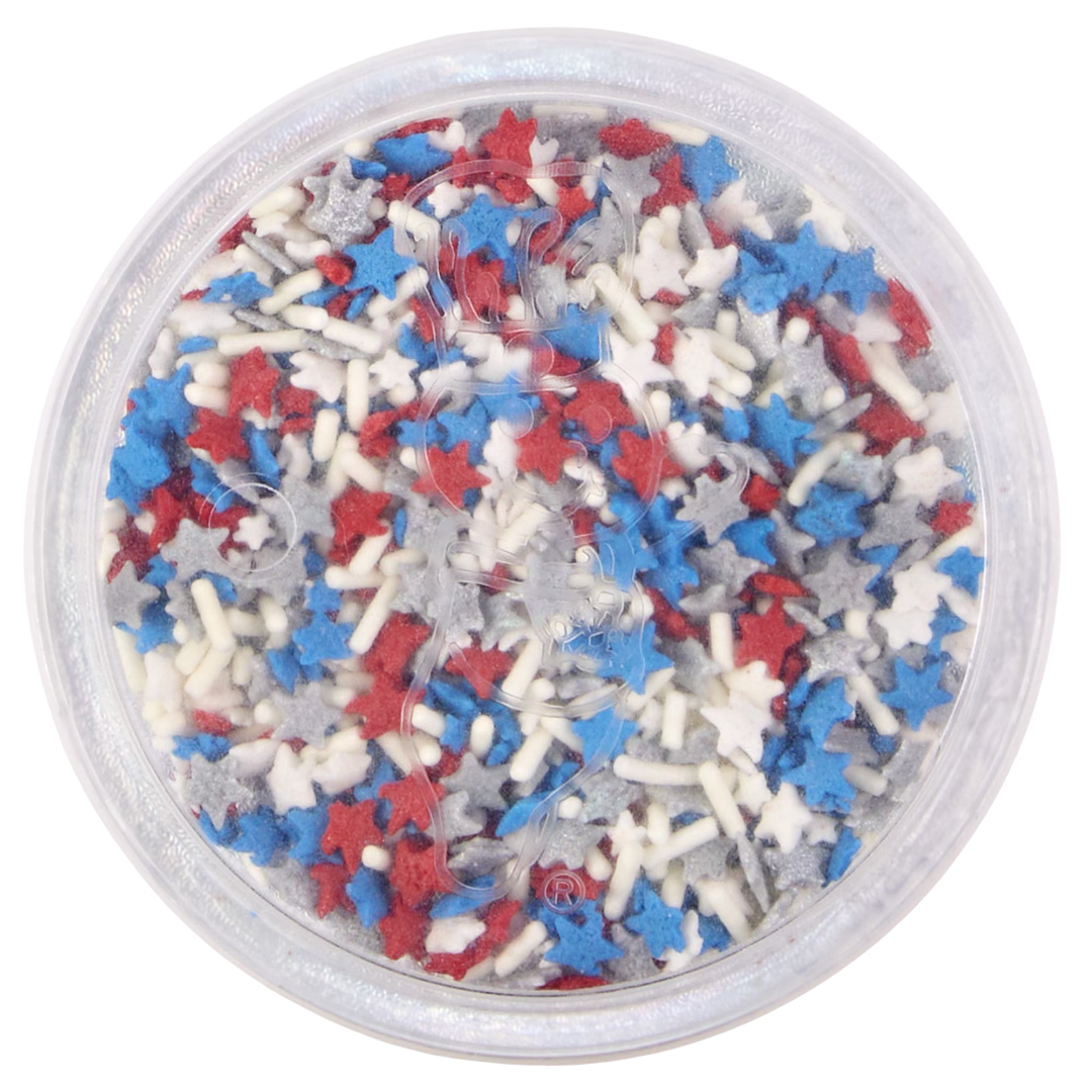 Pillsbury Funfetti Stars and Stripes White Vanilla Frosting & Sprinkles, 15.6 oz