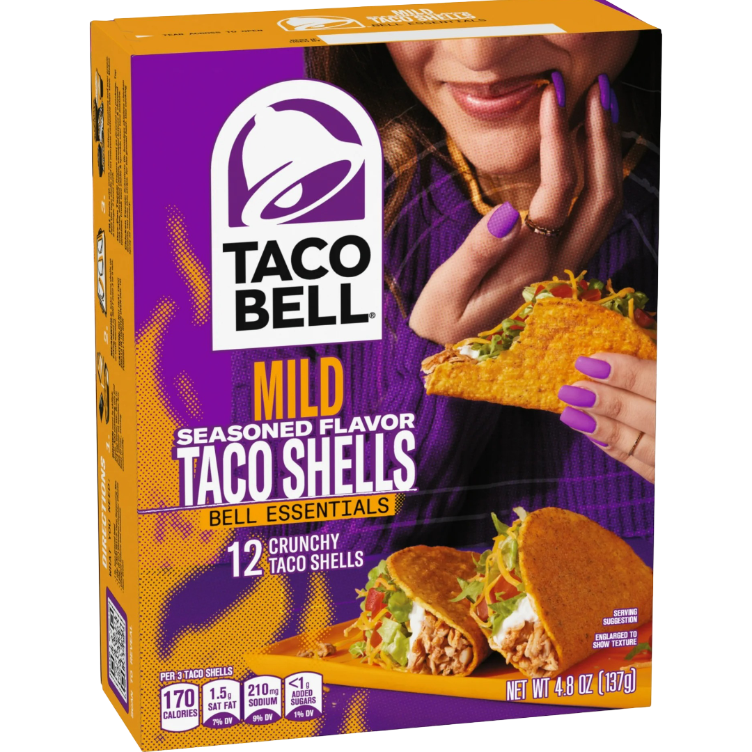 Taco Bell Mild Seasoned Flavor Crunchy Taco Shells, 4.8 oz