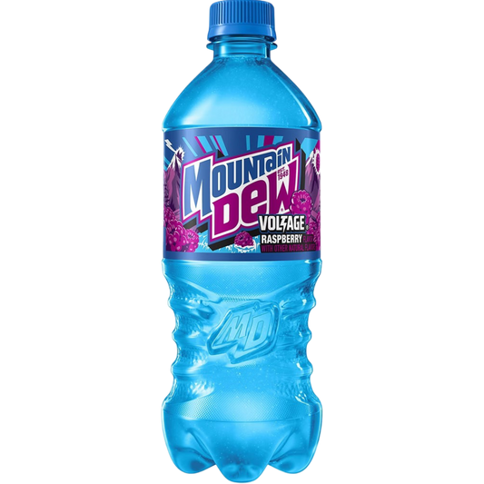 Mountain Dew Voltage Raspberry Citrus & Ginseng Soda Pop, 20 oz