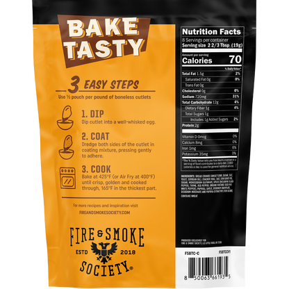 Fire & Smoke Society Bake Tasty Crispy Chicken Seasoned Coating Mix, 5.3 oz