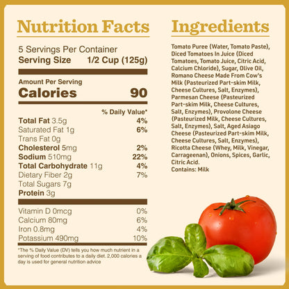 Bertolli Pasta Sauce Five Cheese, 24oz Jar