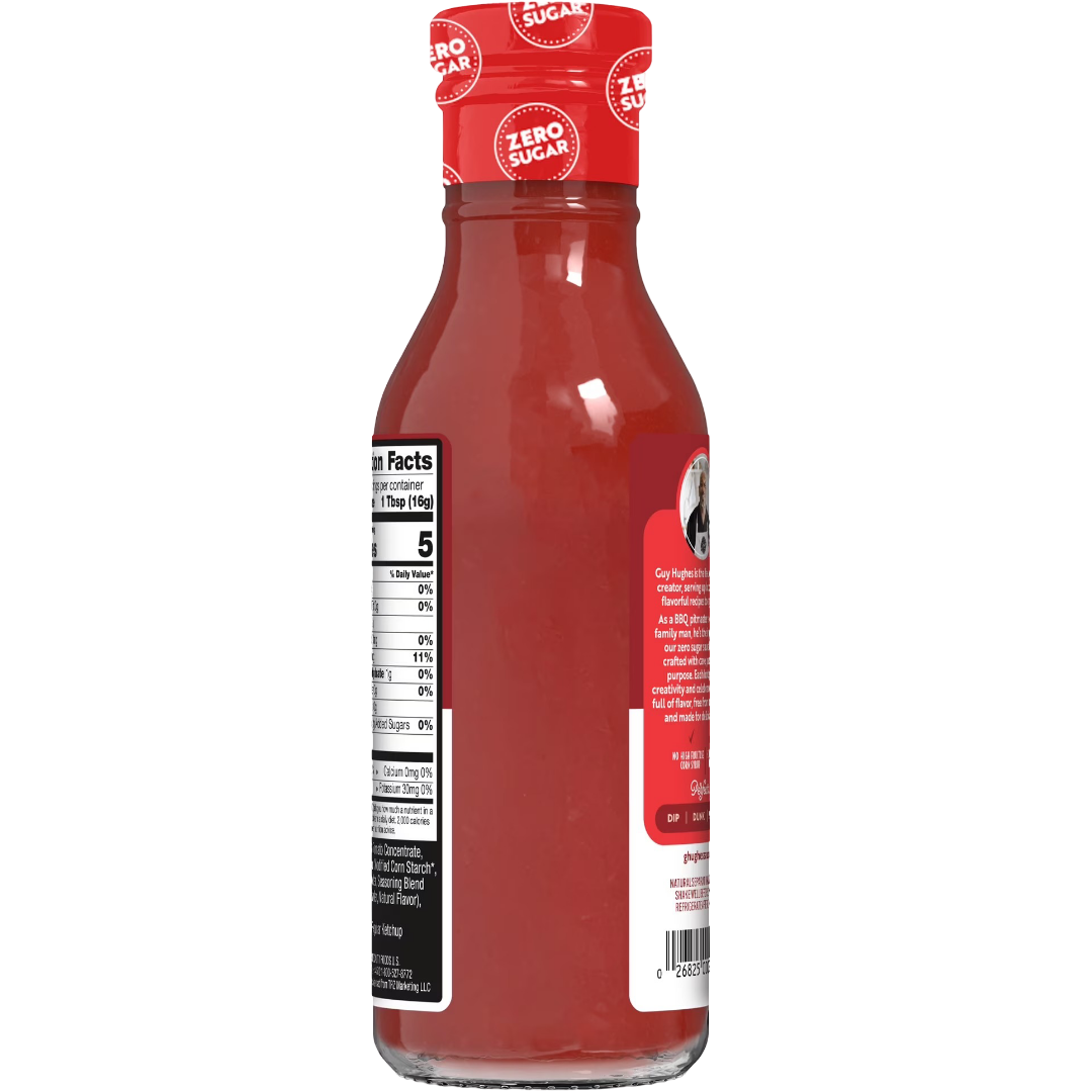 G Hughes Zero Sugar Tomato Ketchup, 13 oz