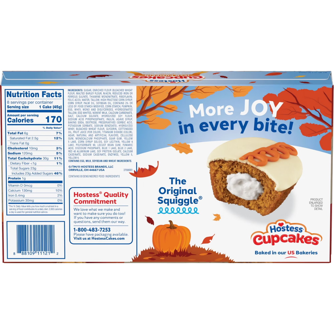 Hostess Cupcakes Iced Pumpkin Flavored Cakes Limited Edition, 12.7 oz