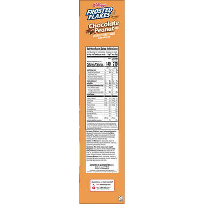 Kellogg's Frosted Flakes Chocolate Peanut Breakfast Cereal Family Size, 22.3 oz