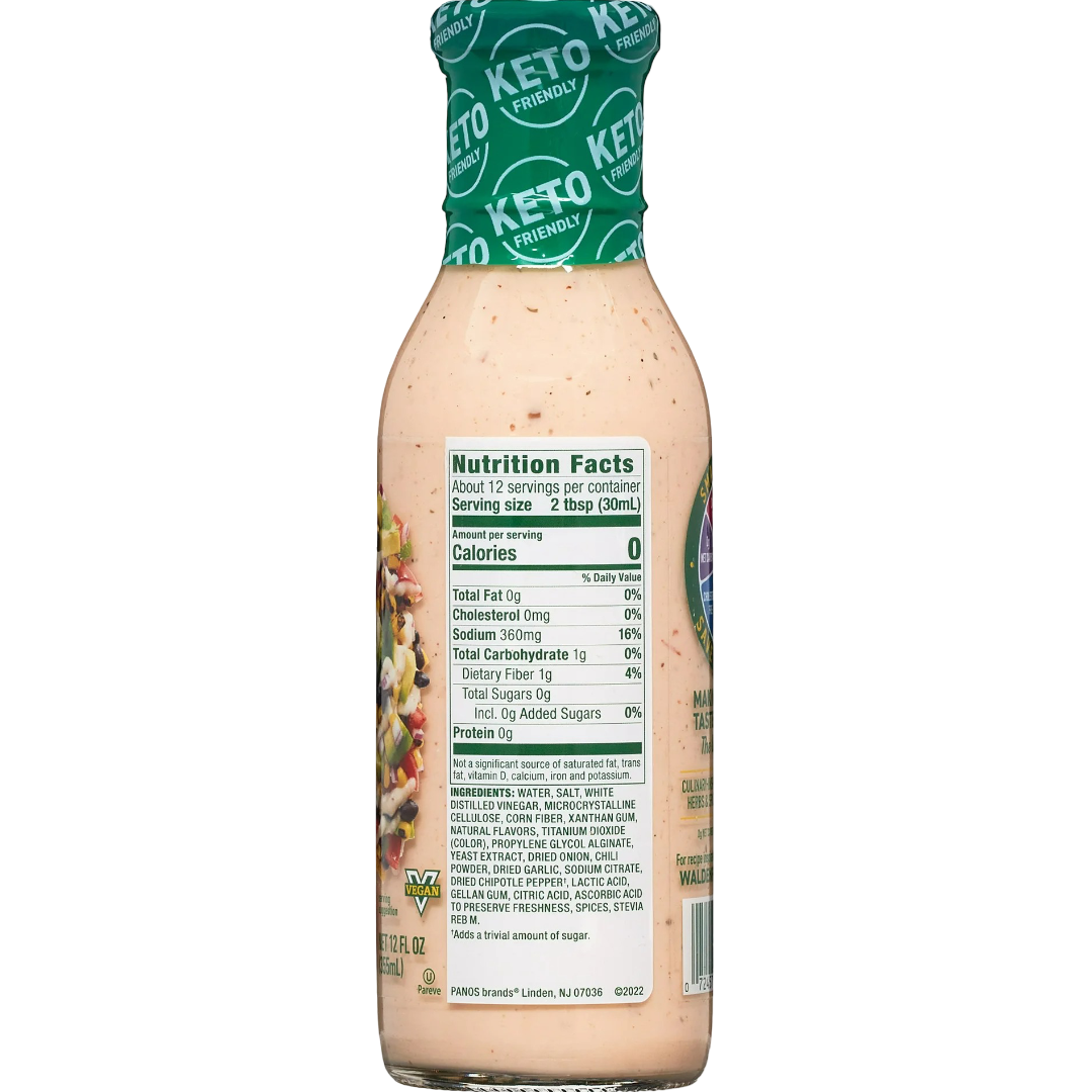 Walden Farms Chipotle Ranch Dressing, 12 fl oz