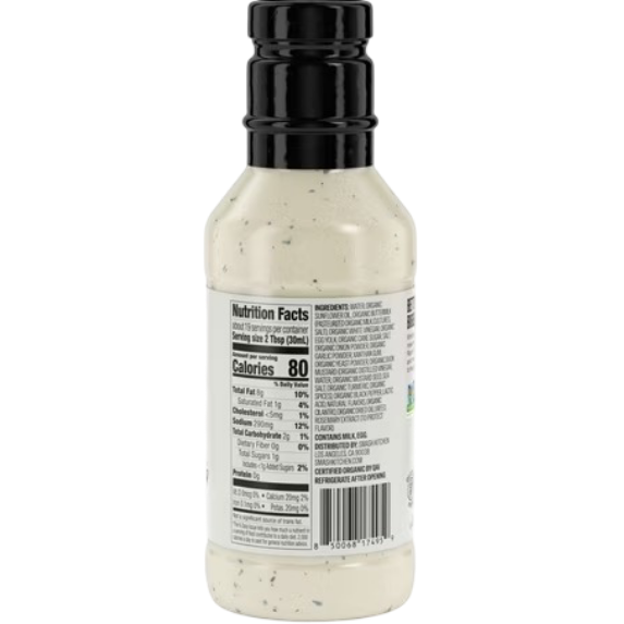 Smash Kitchen Organic Ranch Salad Dressing, 16 fl oz