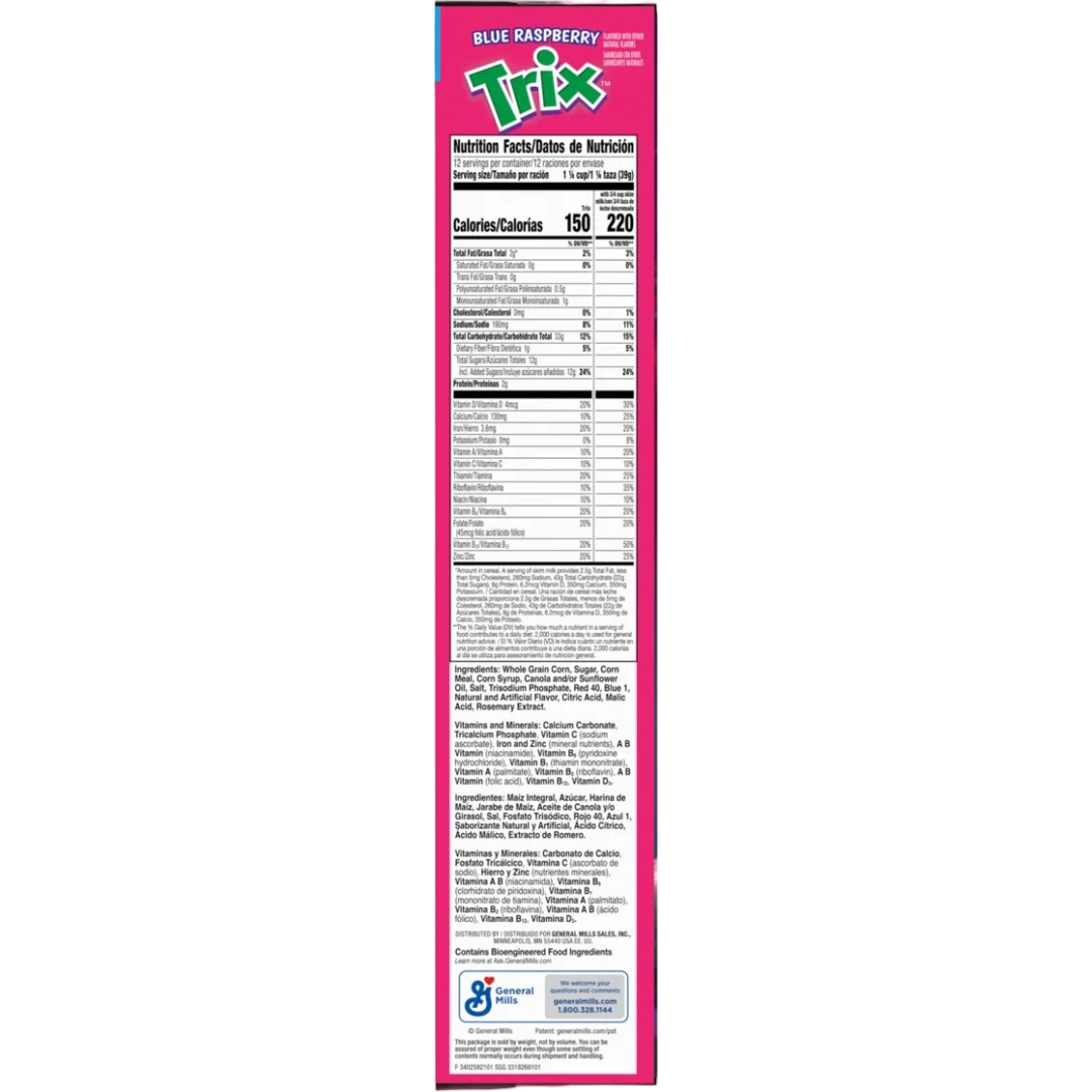 Trix Super Mario Galaxy Movie Blue Raspberry Cereal Family Size, 16.6 oz