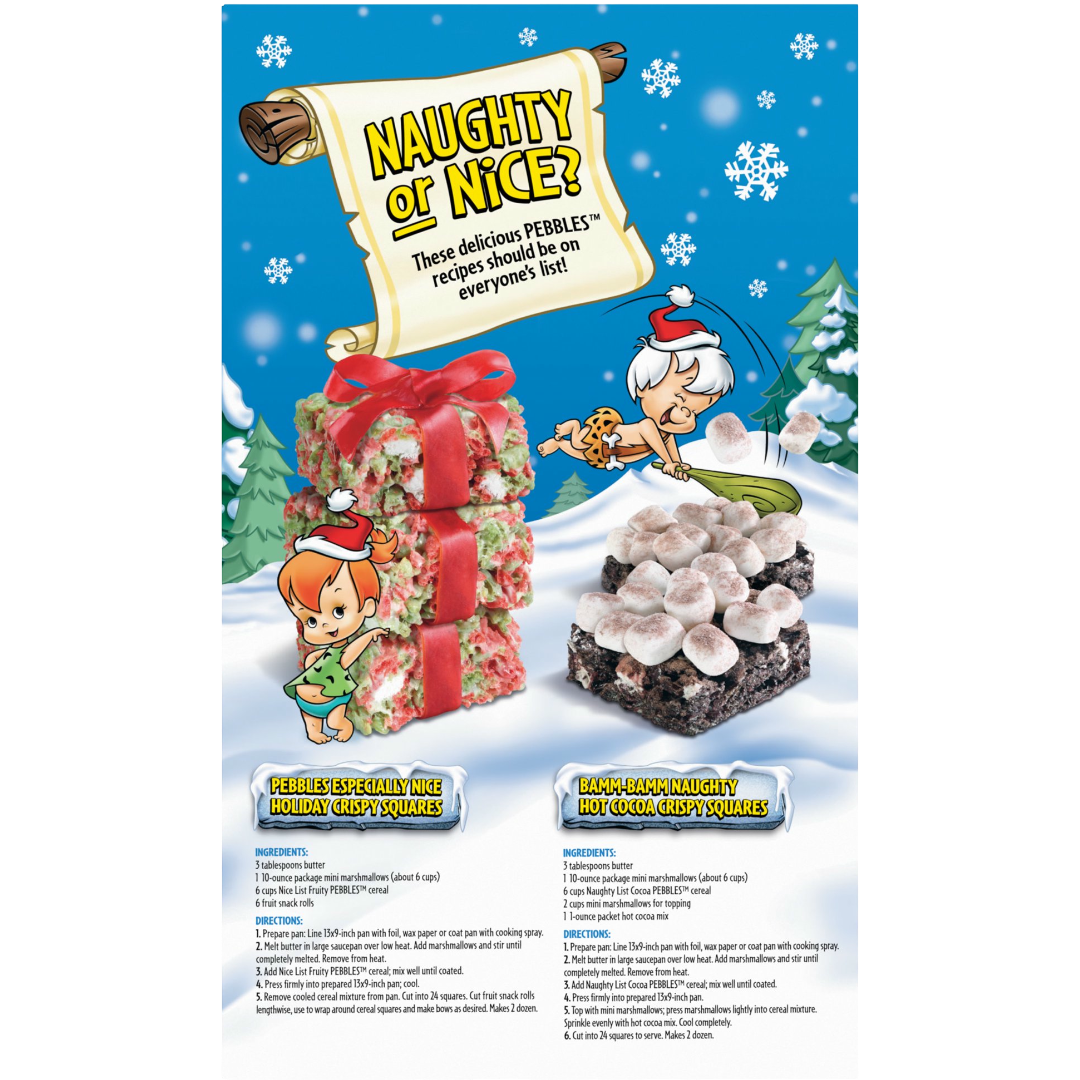 Post Nice List Fruity PEBBLES with Marshmallows Cereal, Family Size, 17 oz