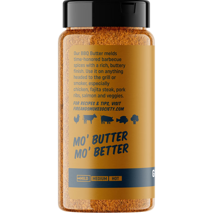 Fire & Smoke Society BBQ Butter Seasoning Blend for Grilling, 9.5 oz