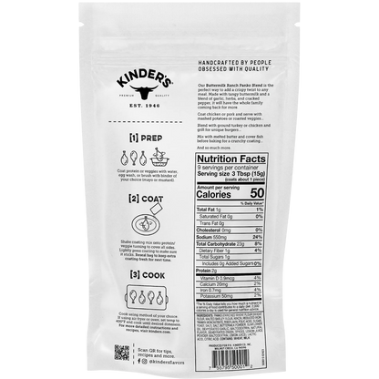 Kinder's Buttermilk Ranch Seasoned Panko Bread Crumb Coating Mix, 5oz