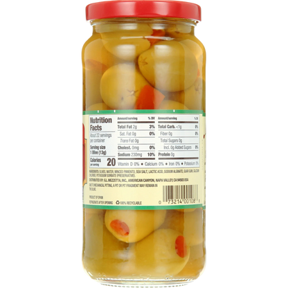 Mezzetta Super Colossal Spanish Queen Olives Pimiento Stuffed, 10 fl oz